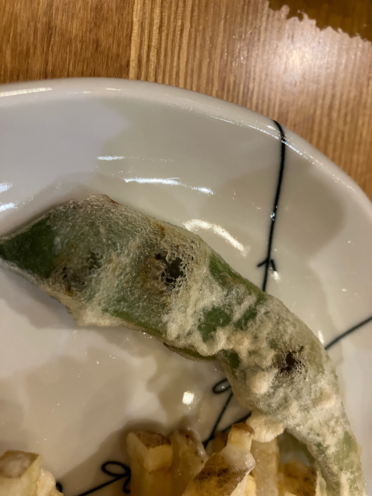 インゲンの米粉ミルク揚げ