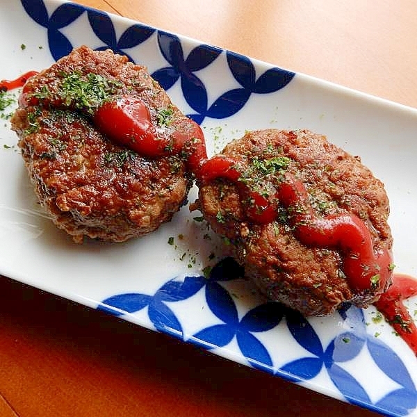 お弁当に❤焼肉のタレだけで❤合い挽き肉ハンバーグ♪