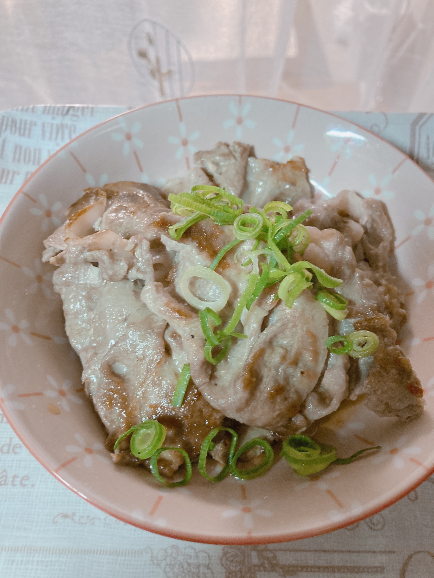 豚ロースの塩、ごま油味♬