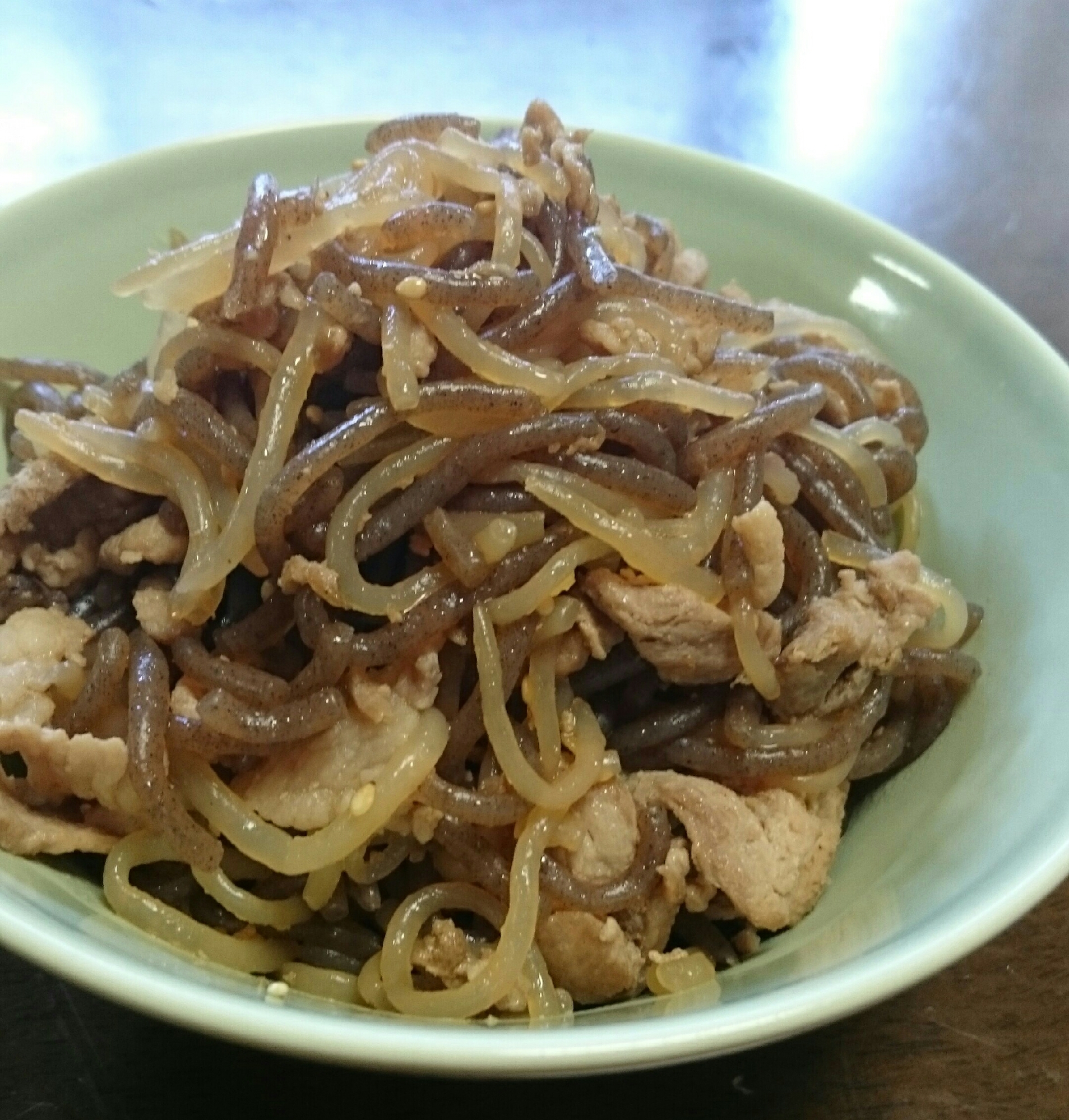 豚こまと糸こんにゃくのきんぴら