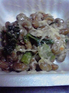 納豆の食べ方-大根葉炒め♪