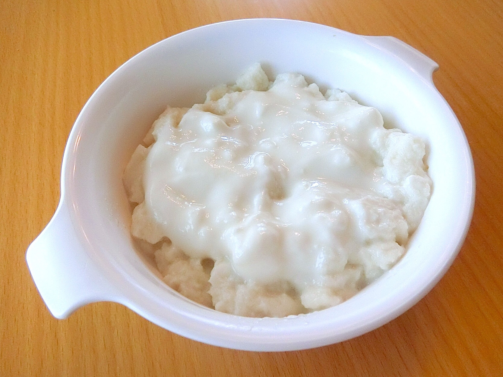 離乳食 中期 ミルクパン粥(ヨーグルトかけ)