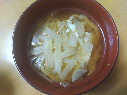 大根と油揚げのお味噌汁( ˆᴘˆ )