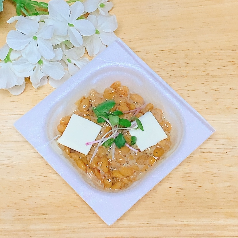 貝割れ大根チーズ♪納豆