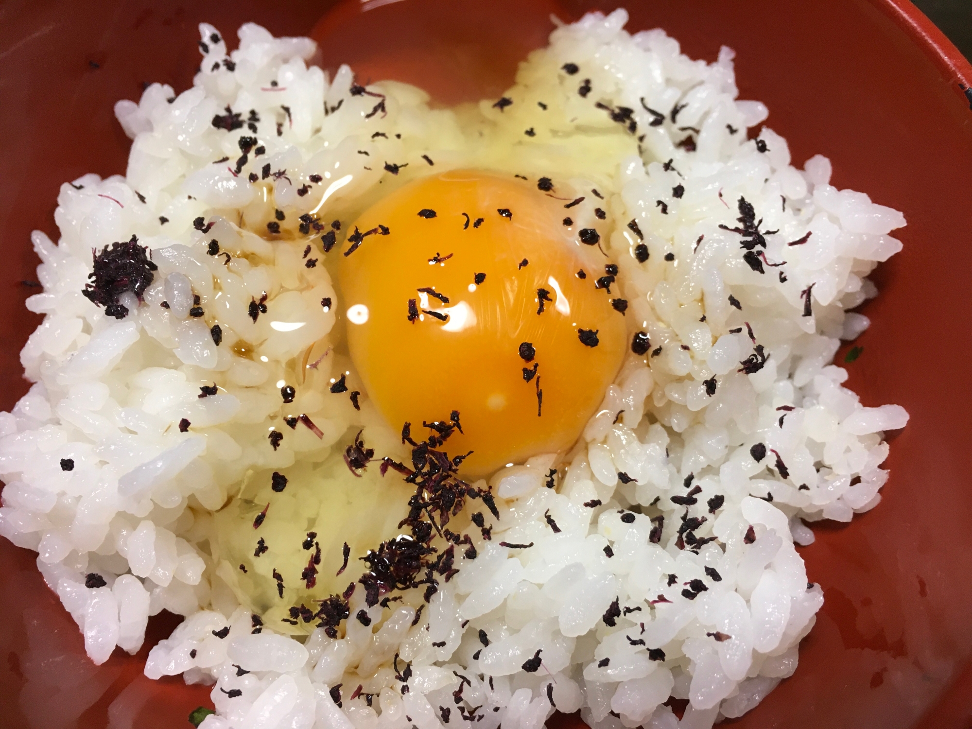 シンプル　卵かけご飯