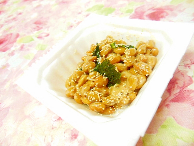 ❤けしの実と韓国海苔の胡麻納豆❤