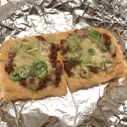 トースターで簡単 油揚げの納豆チーズ焼き レシピ 作り方 By きのこのみみ 楽天レシピ