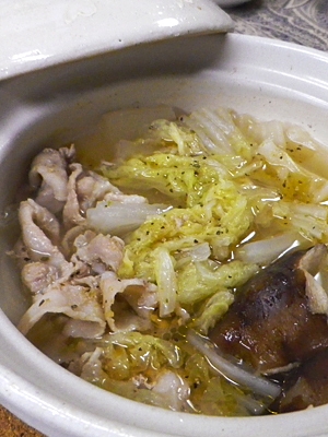 豚バラ白菜椎茸鍋