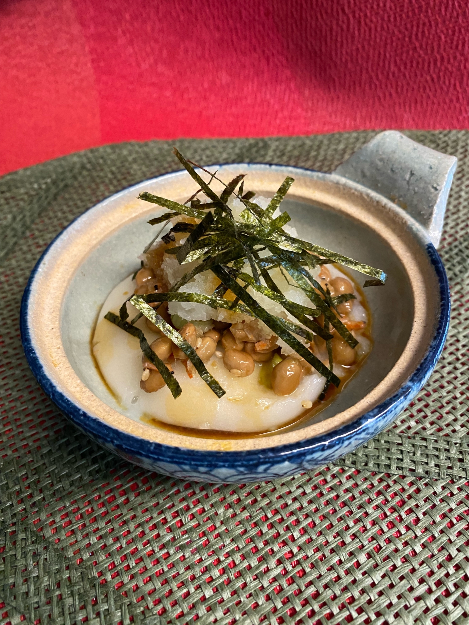 小腹が空いたら❣️レンチン餅の納豆大根みぞれ和え