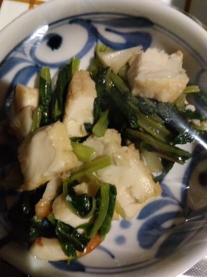 厚揚げと小松菜の煮物