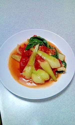 チンゲン菜とトマトのアジア風♪
