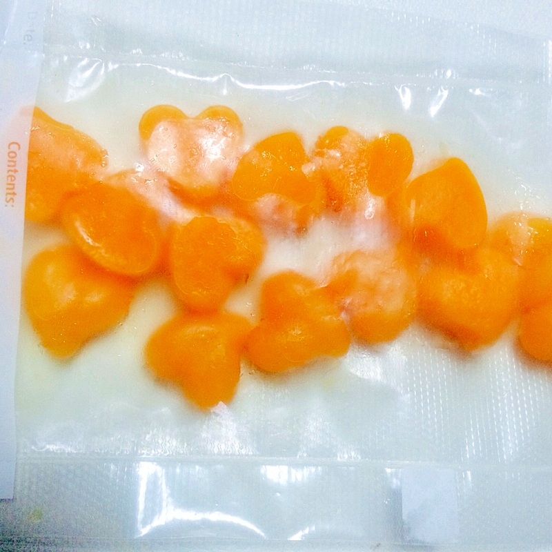 残ったオレンジでオレンジ氷（節約）
