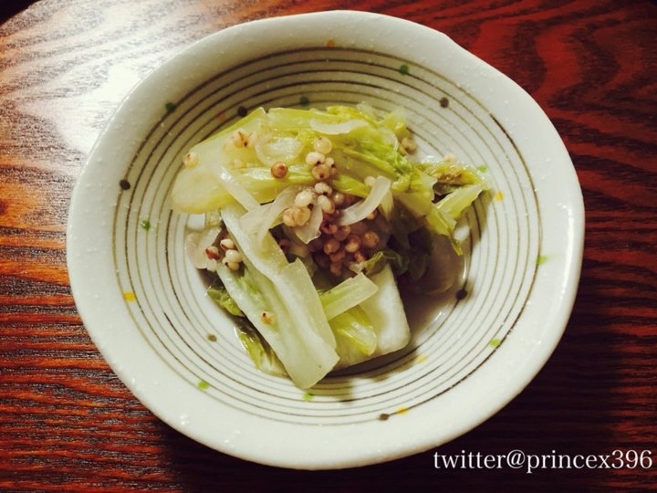 マクロビおかず★白菜とたかきびの煮物