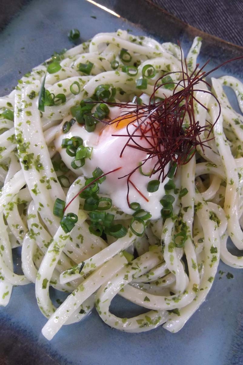 青海苔玉うどん