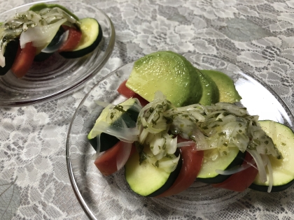 夏に食べたくなる☆ズッキーニとトマトのマリネ