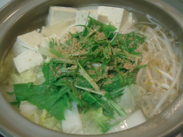 豆腐と野菜の塩鍋