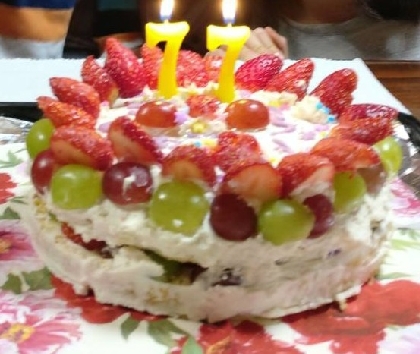 家族の誕生日ケーキのスポンジとしてレシピ活用させてもらいました。とっても喜ばれました!