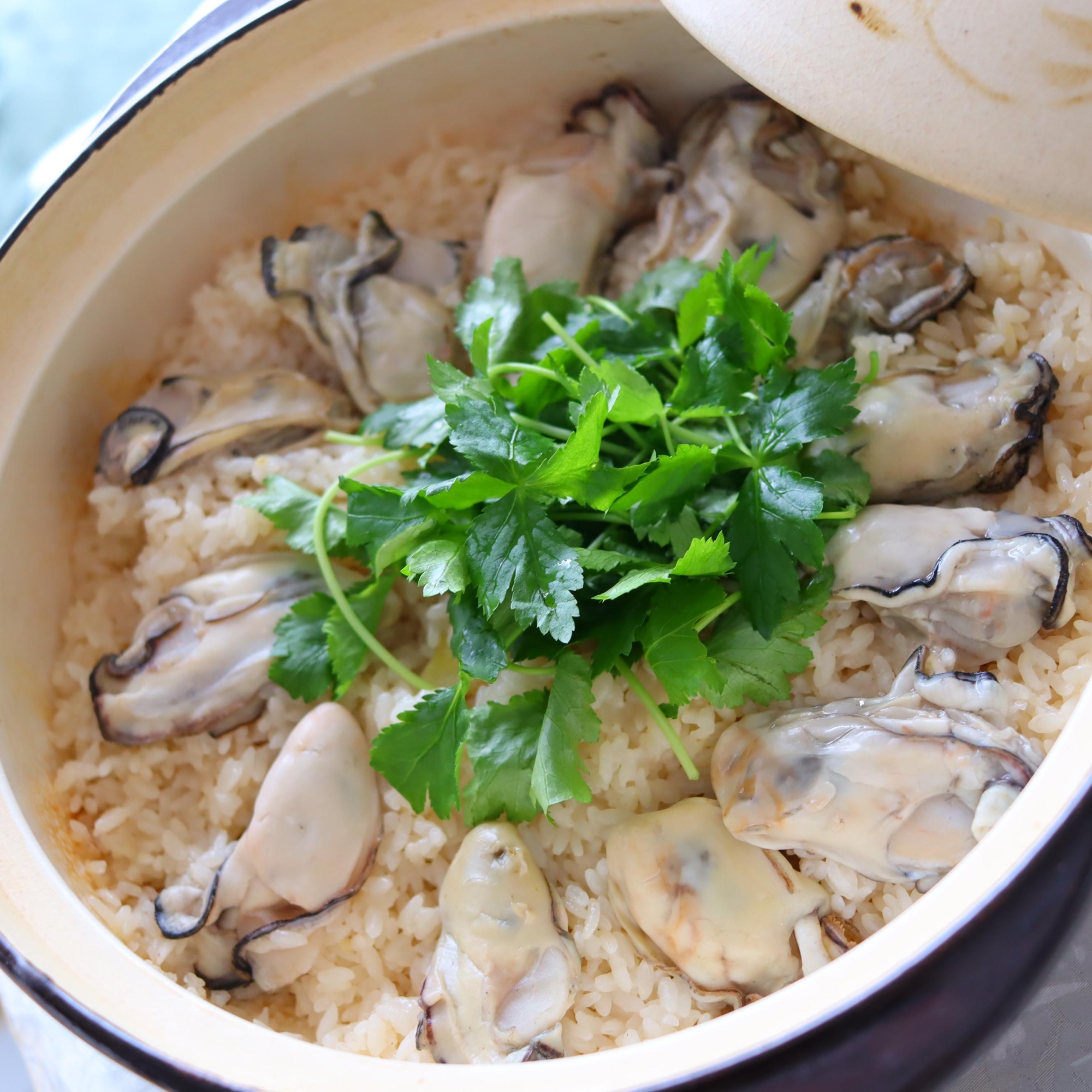 土鍋で作るふっくら牡蠣ご飯♡