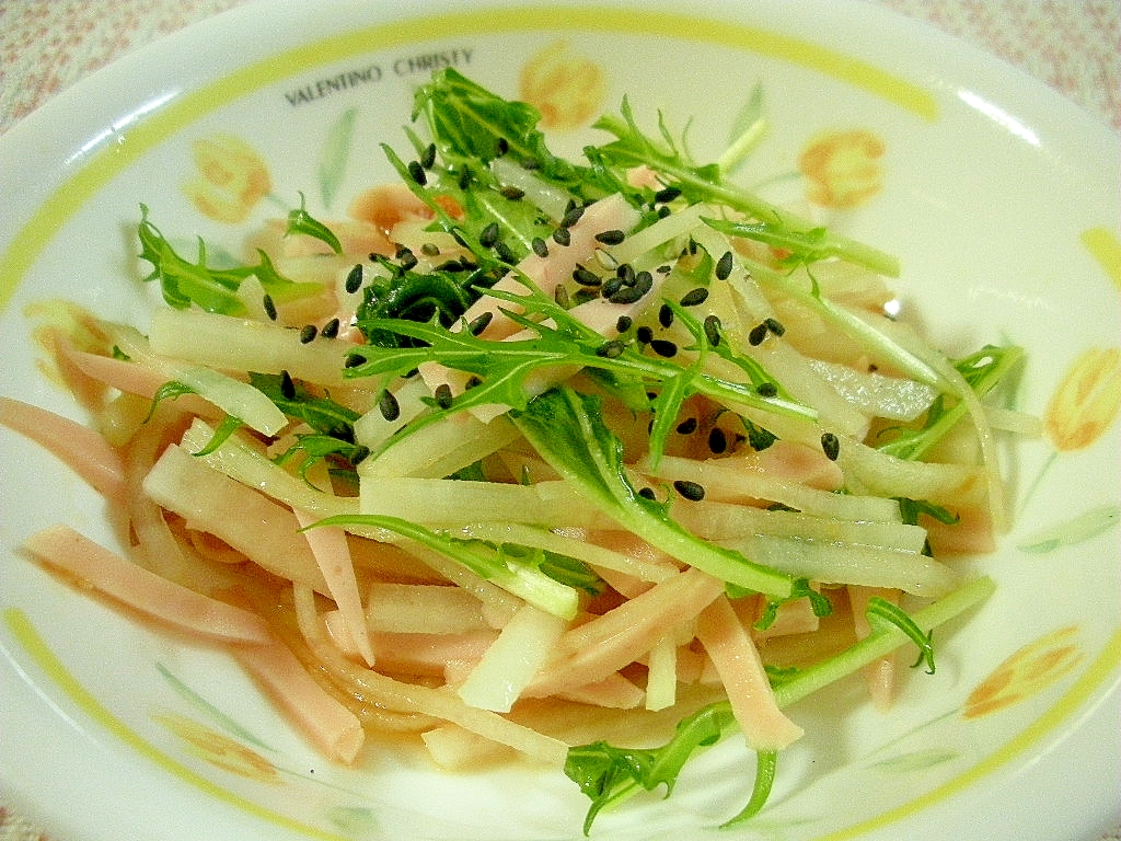 大根と水菜の中華サラダ