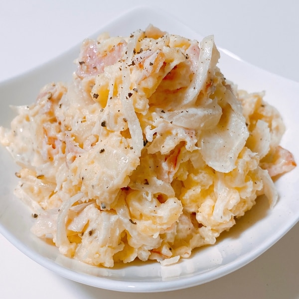 お箸が止まらない レンジで ベーコンポテトサラダ レシピ 作り方 By 金桃ちゃん 楽天レシピ お箸が止まらない レンジで ベーコンポテトサラダ レシピ 作り方 By 金桃ちゃん 楽天レシピ