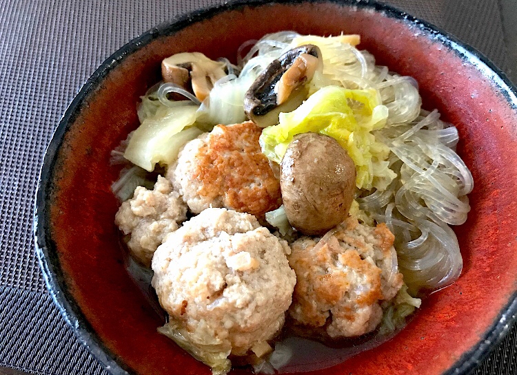 ゴロゴロ肉団子と春雨の野菜スープ☆