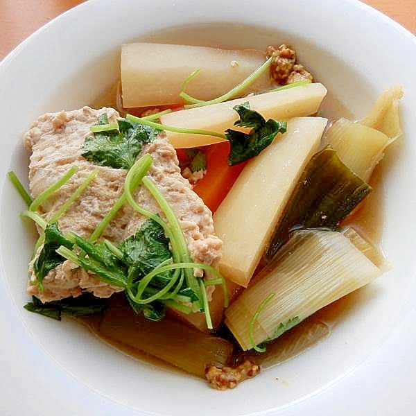 簡単で低カロリー❤鶏ひき肉でも美味なポトフ♪