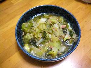 白菜とネギのツナ煮込み!!