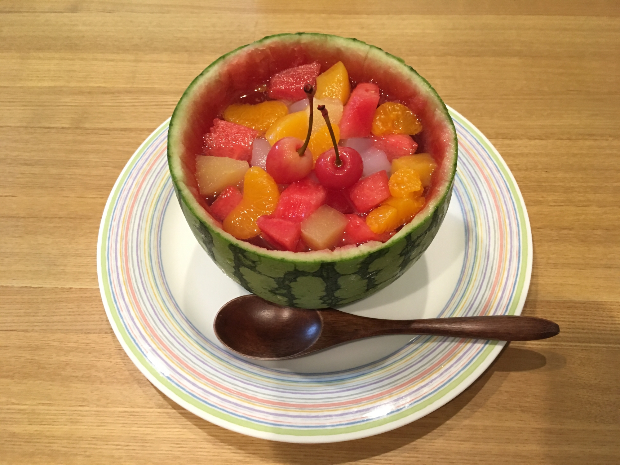 こどもと料理 すいかの器でフルーツポンチ レシピ 作り方 By りんこみち 楽天レシピ こどもと料理 すいかの器でフルーツポンチ レシピ 作り方 By りんこみち 楽天レシピ