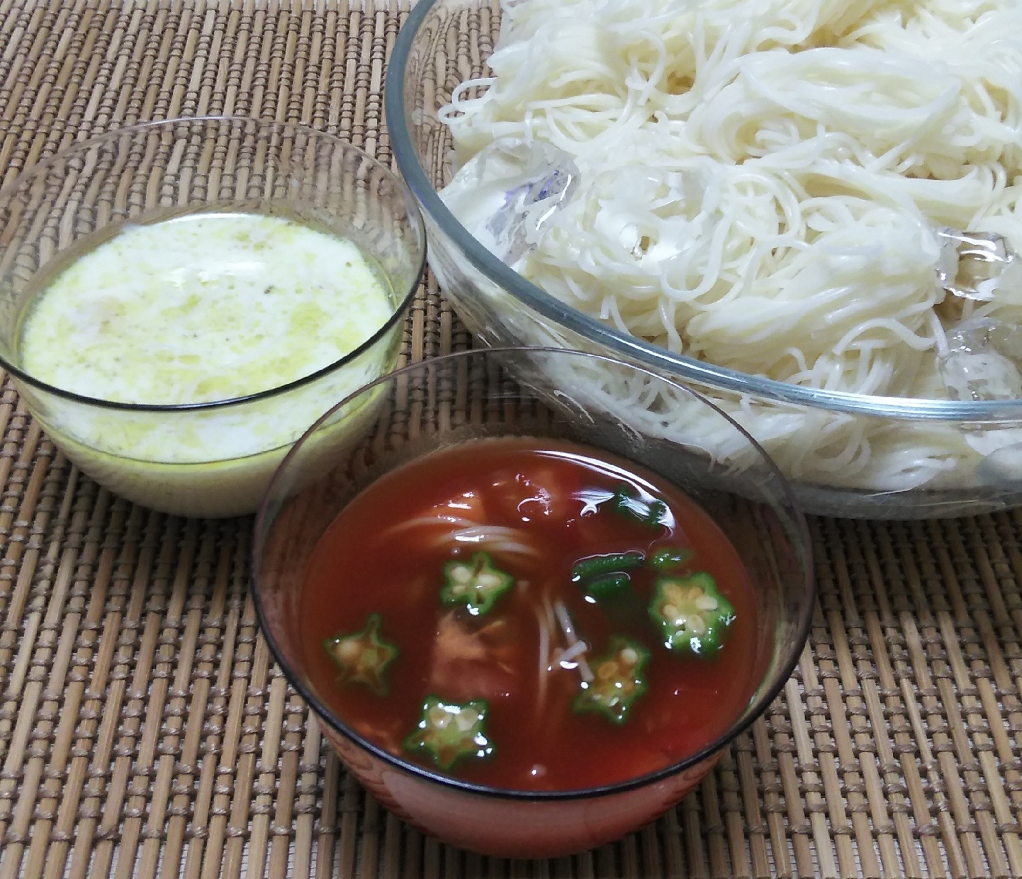 マンネリそうめんに＊2種の変わりつけ汁