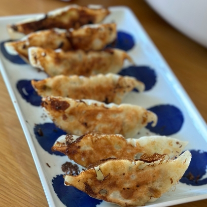 今まで自分で作った餃子の中で一番美味しくできました！