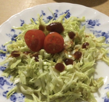 サニーレタスと胡瓜とトマト液みそドレッシングサラダ