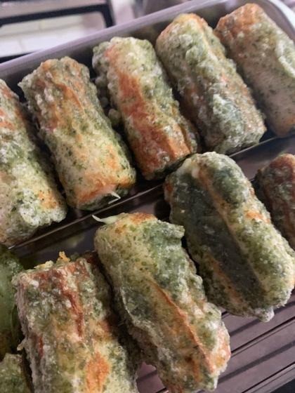 家にある材料でできました♪
いつもと違う磯辺揚げで美味しかったです(*ﾟvﾟ*)