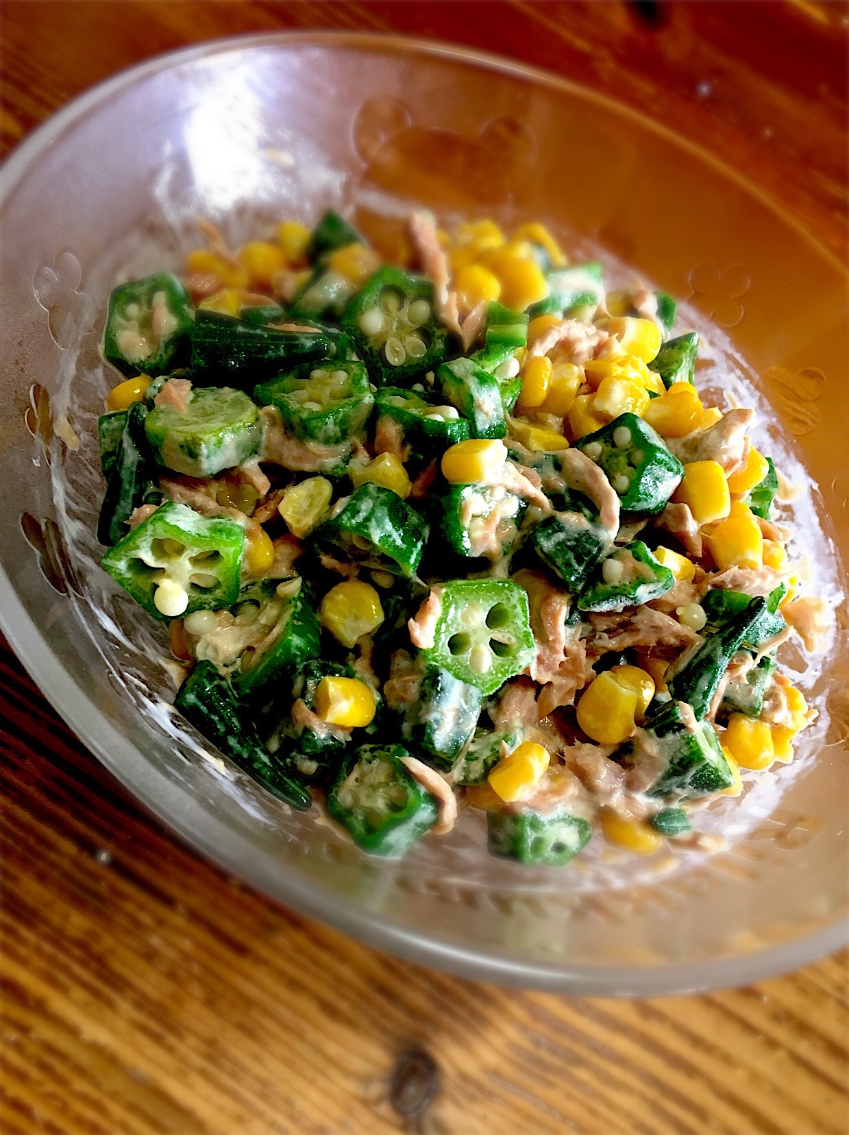 オクラとコーンとツナのネバネバサラダ レシピ 作り方 By みるくここあ 楽天レシピ