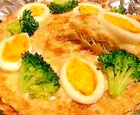 味噌たまごライスピザ