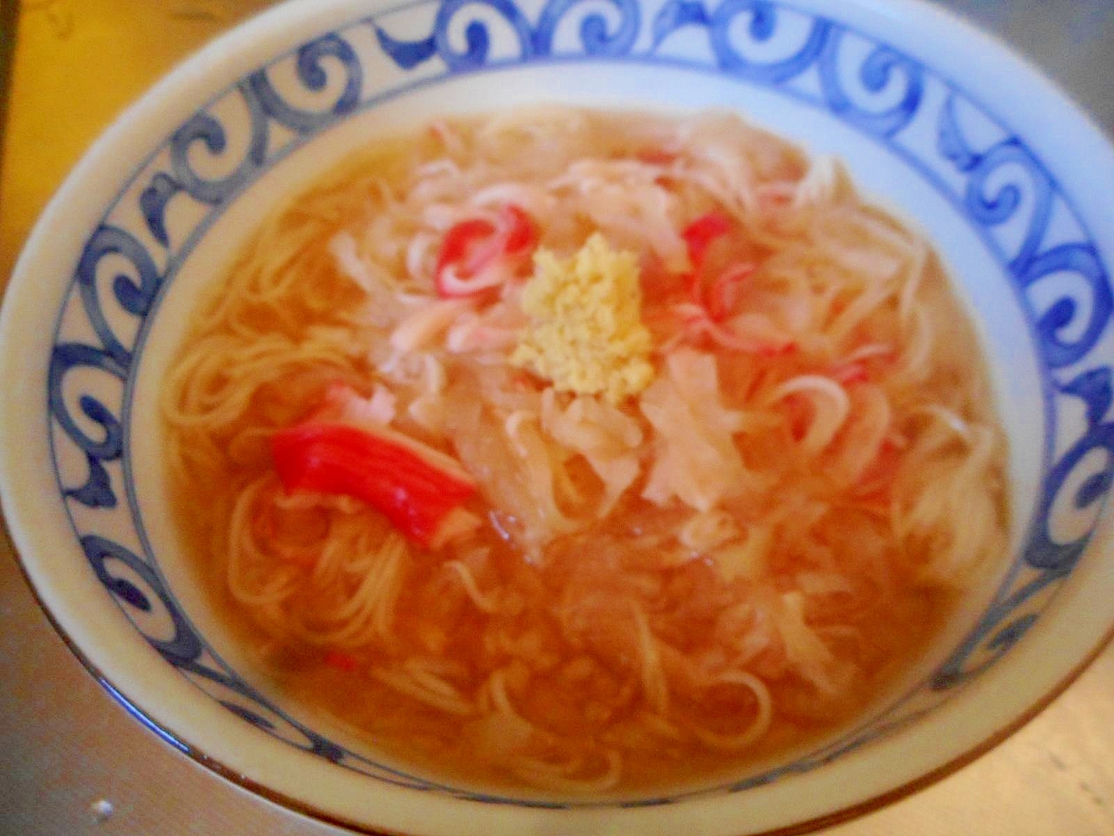 カニカマと大根のにゅう麺