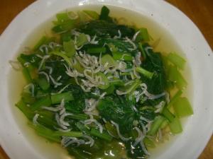【こぶ茶】で小松菜じゃこ煮