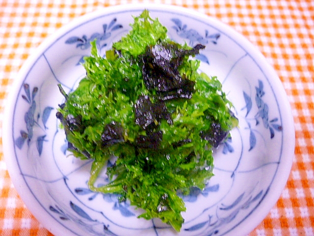 からし菜の海苔和え