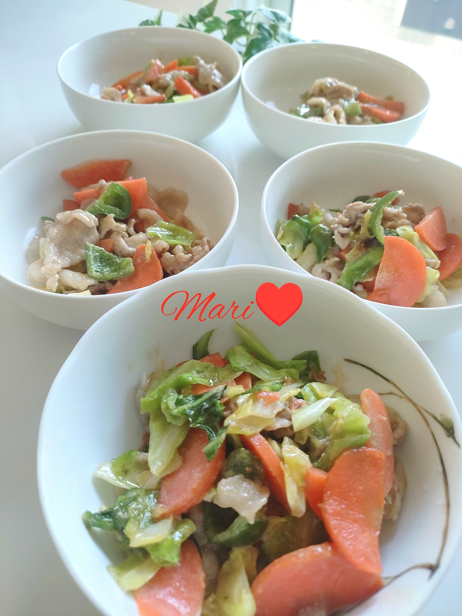 豚肉と野菜のマヨソース炒め