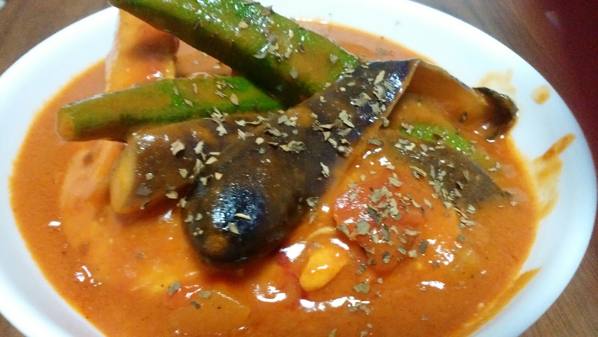 トマト味の夏野菜カレー