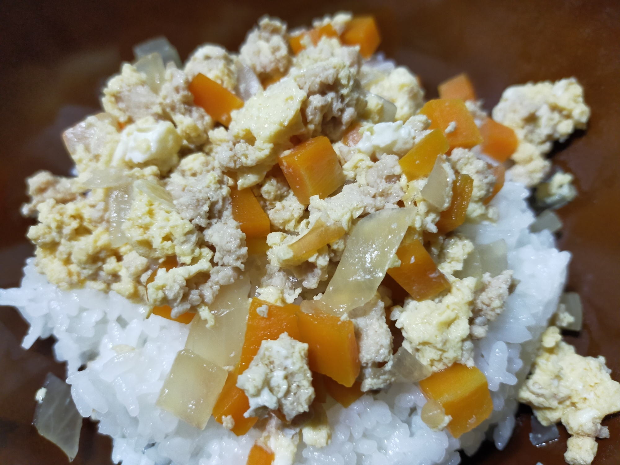 1歳の子供も食べられる！鶏ひき肉の親子丼