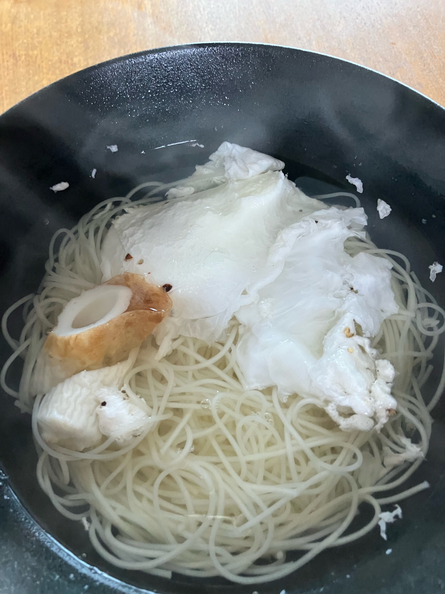 温麺卵のせ
