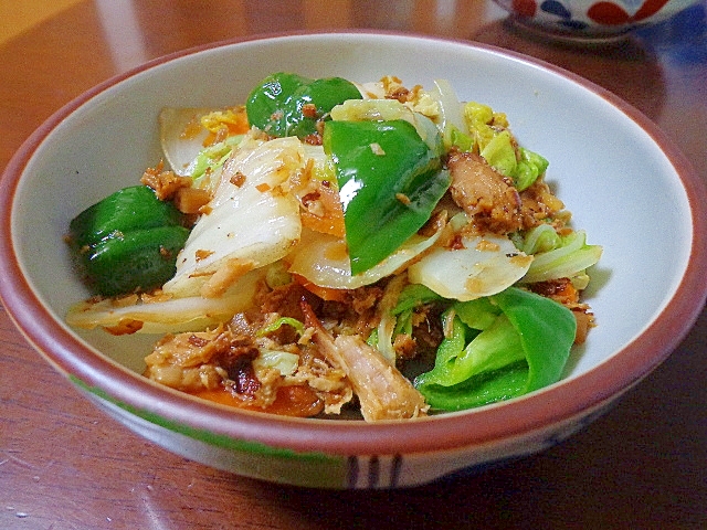 ごぼう混ぜご飯の素で野菜炒め♪