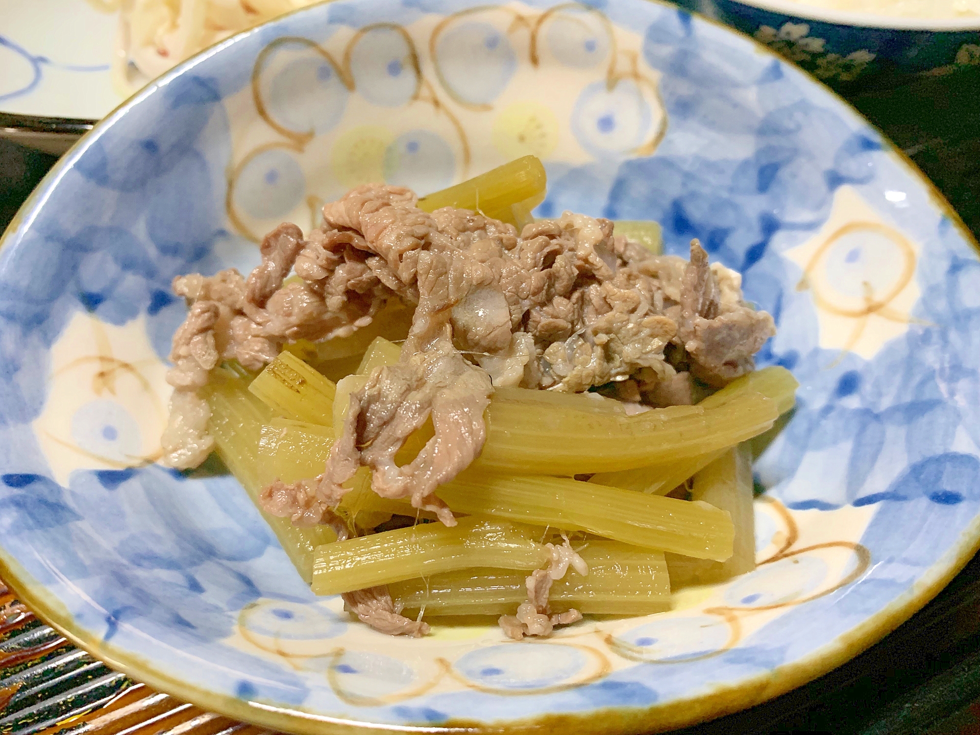 ふきと牛肉の煮物