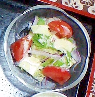 トマトと水菜のサラダ