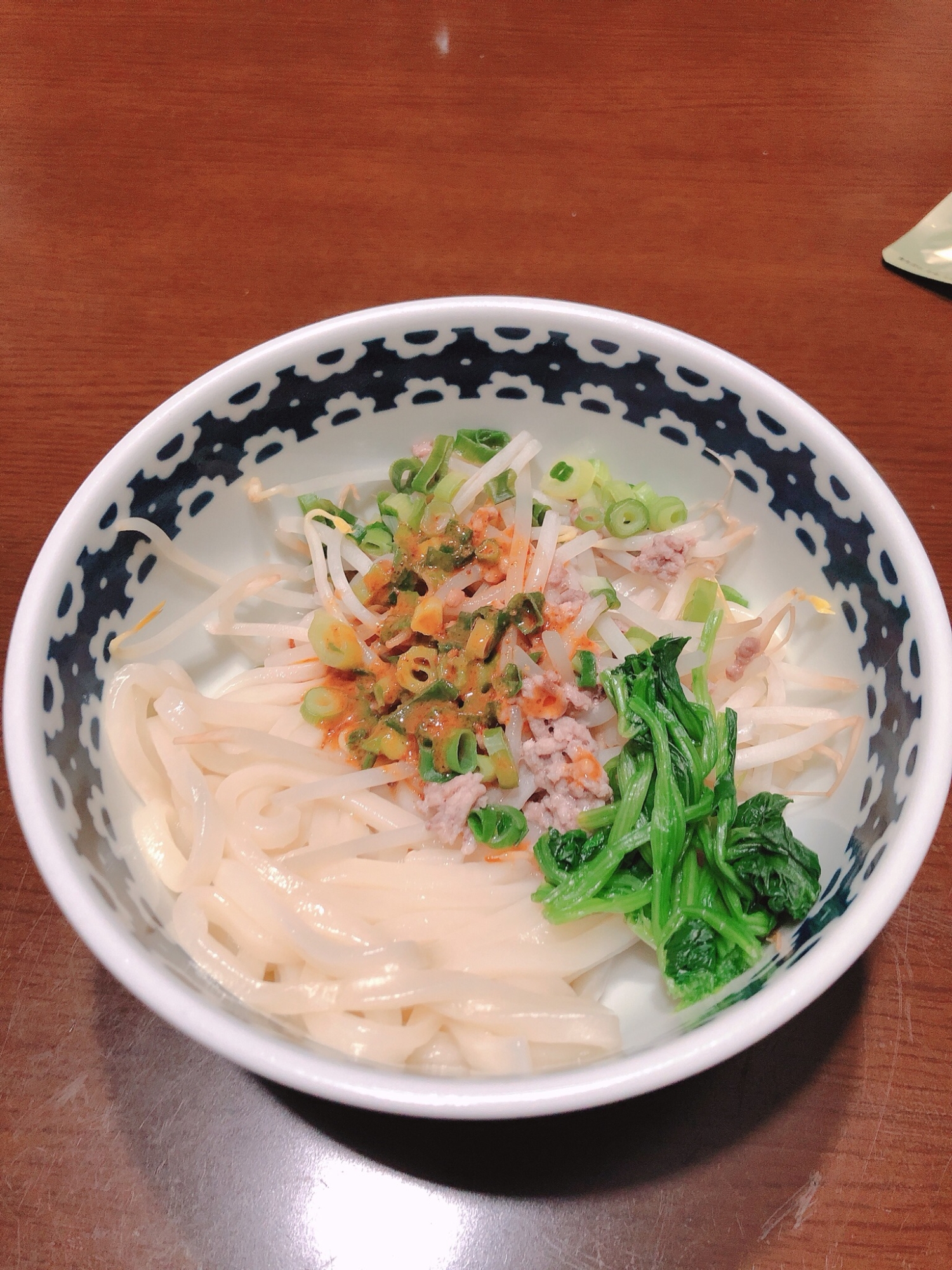 レンジで簡単！坦々ごまうどん