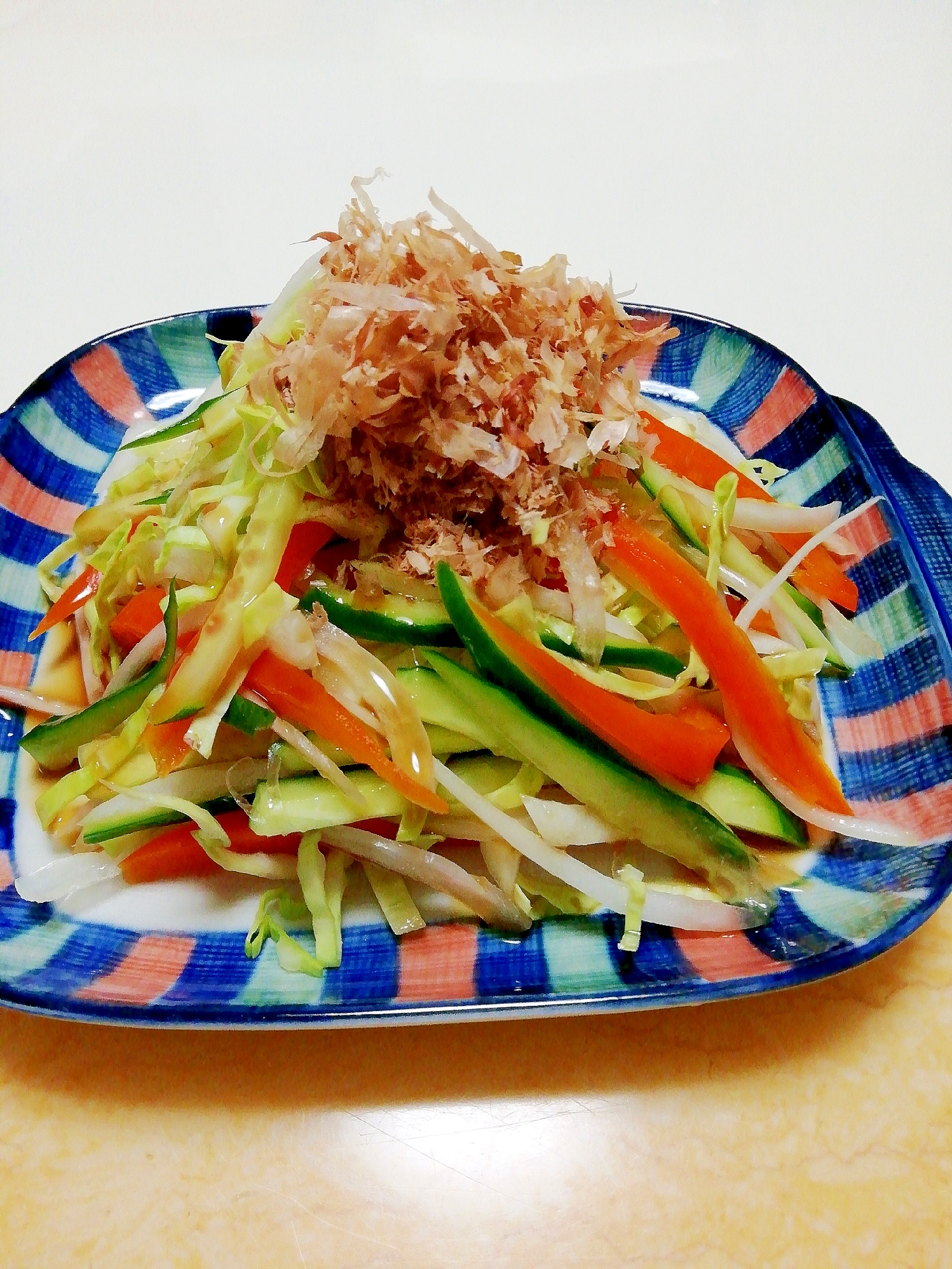 簡単！カラフル野菜のおかかポン酢