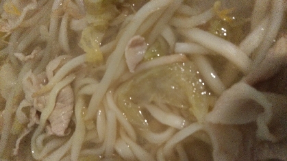 豚こまと白菜ともやしの煮込みうどん