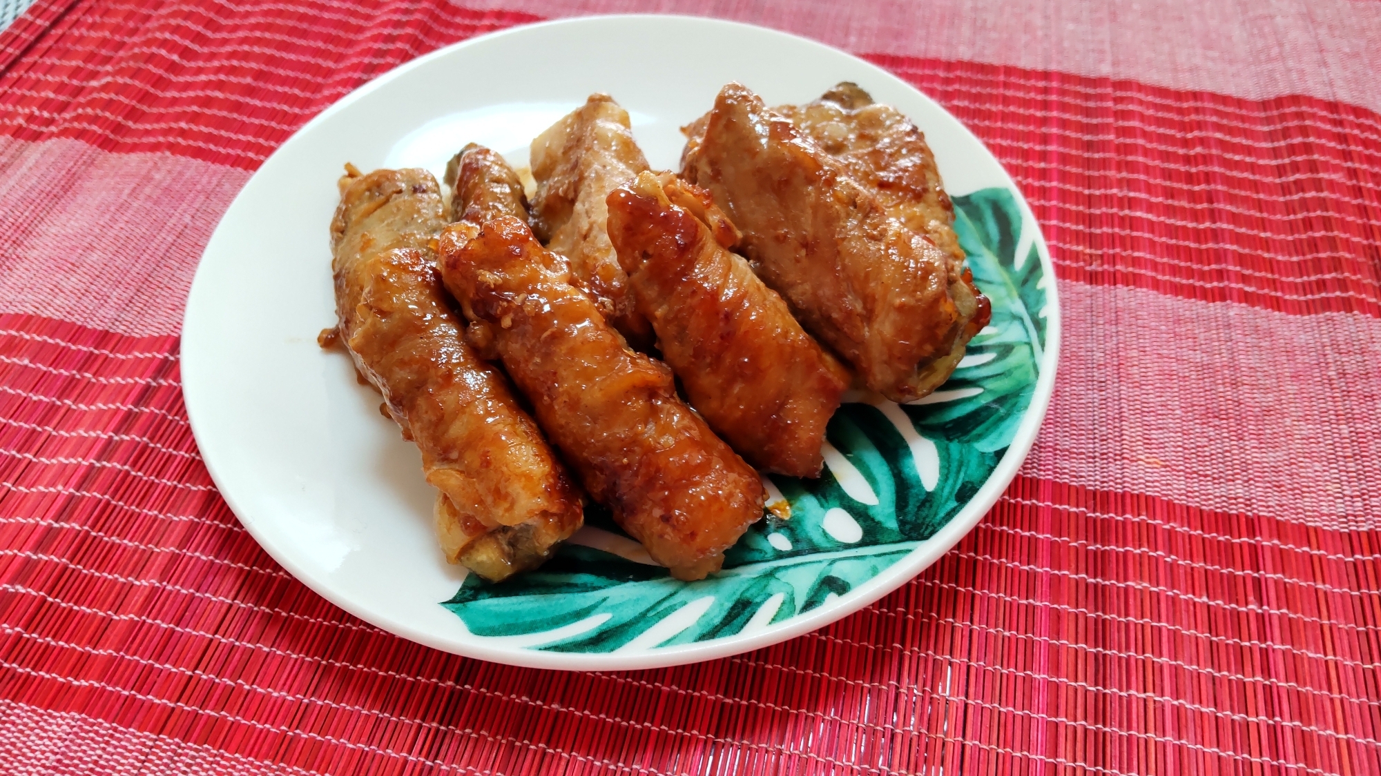 ご飯が進む♪茄子の豚バラ肉巻き〜