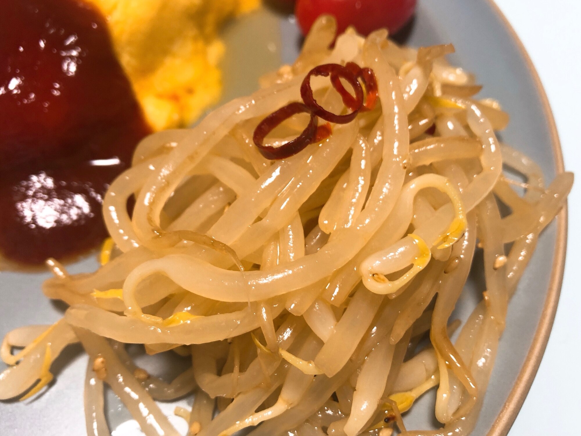 付け合わせに☆ピリ辛もやし レシピ・作り方 by あおい(◍•ᴗ