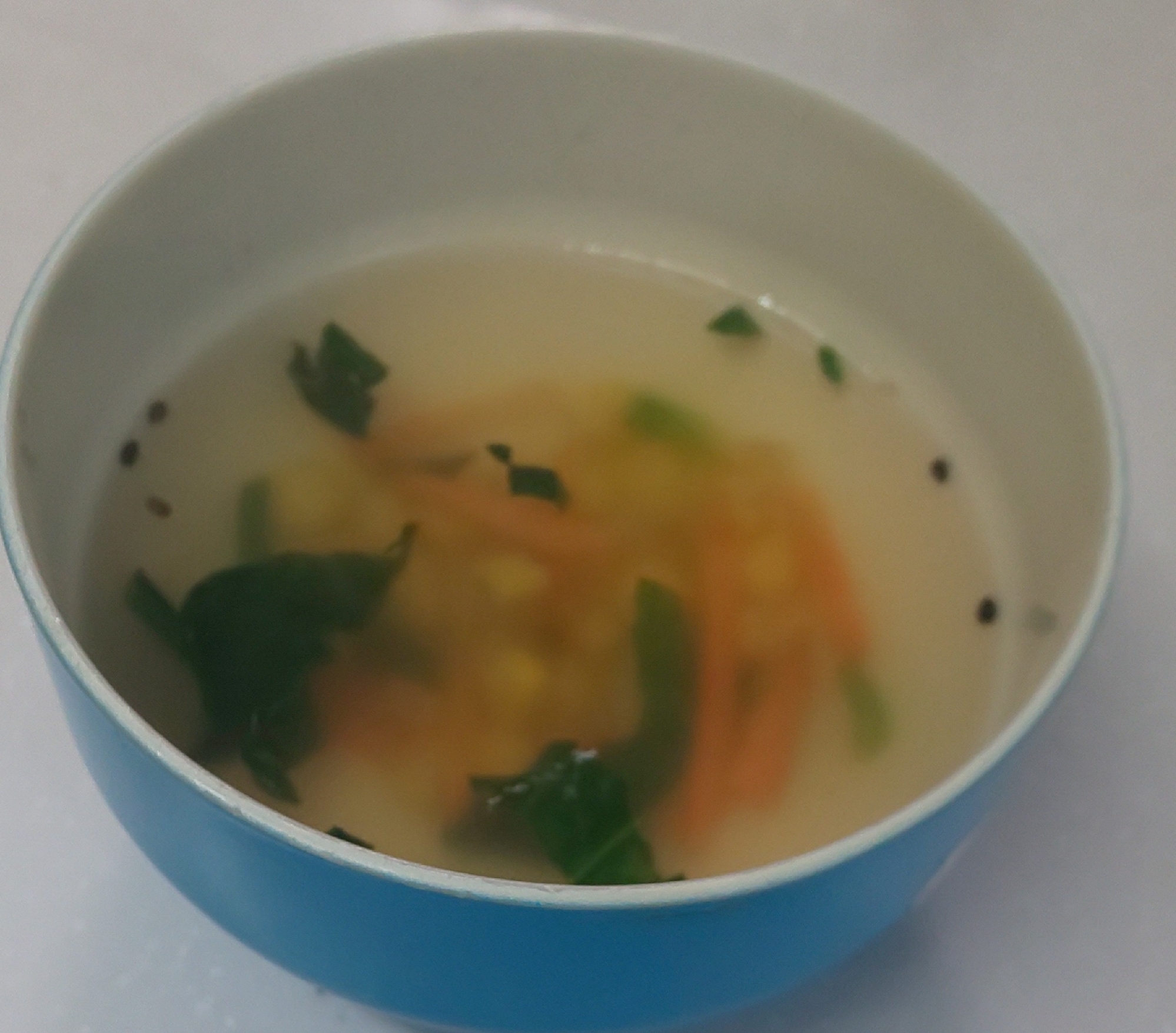 ほうれん草☆にんじん☆コーン☆ごま塩中華スープ